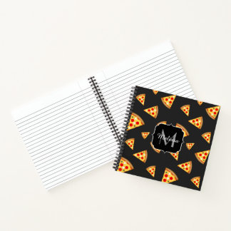 Carnet Cool et amusante pizza tranches motif Monogram