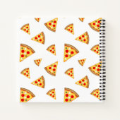 Carnet Cool et fun pizza tranches motif Monogram blanc (Dos)