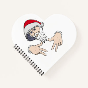 Carnet Cool Gangsta Hip hop Rap de la main Père Noël