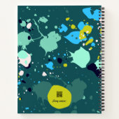 Carnet Cool Green Paint Splatt Nom Yoga Exercice Noteb (Dos)