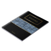 Carnet Cool Grey Batik Nom simple (Côté gauche)