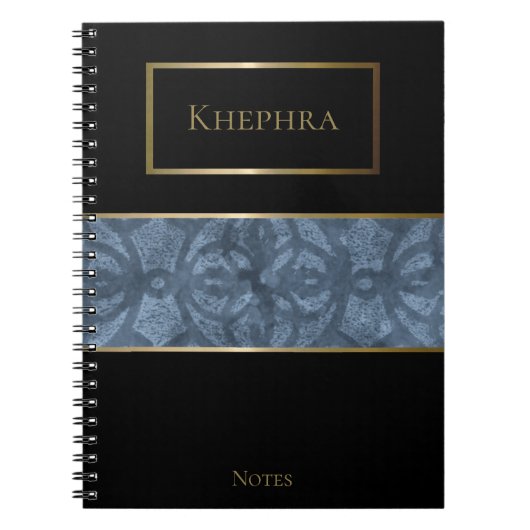 Carnet Cool Grey Batik Nom simple (Devant)