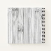 Carnet Cool gris imprimé bois de bambou Monogramme (Dos)