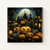 Carnet Cool Halloween Motif sans couture Awesome Citrouil (Dos)