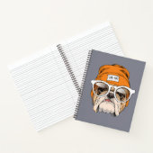 Carnet Cool Hipster Bulldog (Intérieur)