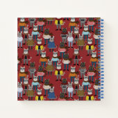 Carnet Cool Hipster Motif de chat (Dos)