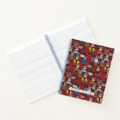 Carnet Cool Hipster Motif de chat | Ajouter Votre Nom (Intérieur)