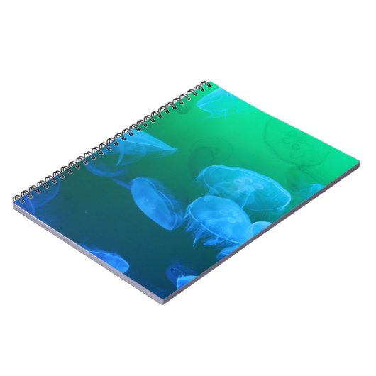 Carnet Cool Jellyfish Green Blue Gradient (Côté gauche)