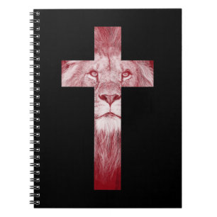 Carnet Cool Lion de Juda Croix Jésus Don pour les chrétie