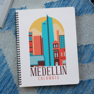 Carnet Cool Medellin Colombie Vintage Cityscape