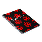 Carnet Cool mignon rouge Halloween Citrouille Motif (Côté Droit)