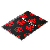 Carnet Cool mignon rouge Halloween Citrouille Motif (Côté gauche)
