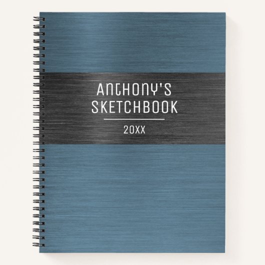 Carnet Cool Modern Navy Blue Sketchbook (Devant)