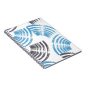 Carnet Cool, moderne, bleu abstrait tendance (Côté Droit)