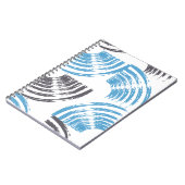 Carnet Cool, moderne, bleu abstrait tendance (Côté gauche)