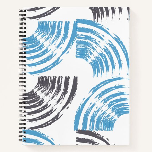 Carnet Cool, moderne, bleu abstrait tendance (Devant)
