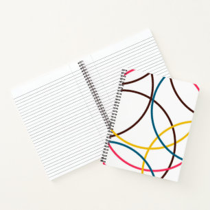 Carnet Cool moderne, coloré, simple, cercles urbains tend