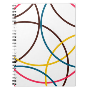 Carnet Cool moderne, coloré, simple, cercles urbains tend