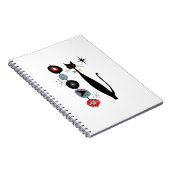 Carnet Cool moderne du milieu du siècle Chat Kabob Design (Côté Droit)