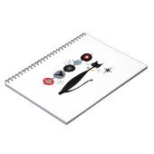 Carnet Cool moderne du milieu du siècle Chat Kabob Design (Côté gauche)