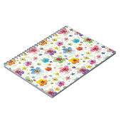 Carnet Cool moderne Fleur Motif élégant (Côté gauche)