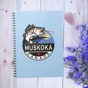 Carnet Cool Muskoka Canada Pêche en plein air Crest