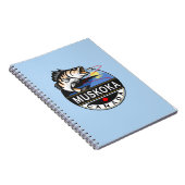 Carnet Cool Muskoka Canada Pêche en plein air Crest (Côté Droit)