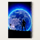 Carnet Cool Ninja Guerrier Bleu Lune Monogramme Japon-Loo (Verso)