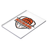 Carnet Cool Orange Black Basketball Sports (Côté gauche)