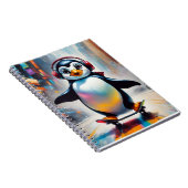 Carnet Cool Peinture d'Art numérique de pingouin (Côté Droit)