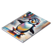 Carnet Cool Peinture d'Art numérique de pingouin (Côté gauche)