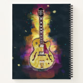 Carnet Cool personnalisé Funky Abstrait Guitare Art (Dos)
