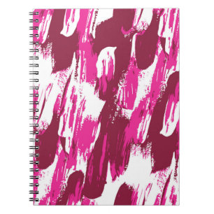 Carnet Cool pinceau rose brosse trait moderne sans coutur