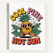Carnet Cool Pine Hot Sun Retro Pineapple Summer Vibes (Devant)
