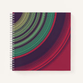 Carnet Cool Retro Abstract Record Grooves Pattern (Devant)