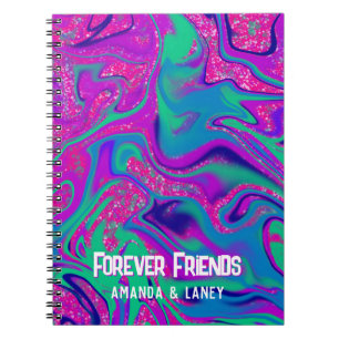 Carnet Cool rose violet Parties scintillant fille Anniver