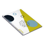 Carnet Cool, tendance, moderne, vert Memphis (Côté Droit)