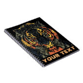 Carnet Cool Tiger Face Art Ajouter Votre Propre Texte (Côté Droit)