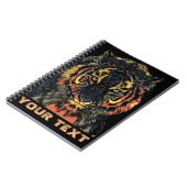Carnet Cool Tiger Face Art Ajouter Votre Propre Texte (Côté gauche)