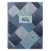 Carnet Cool Vintage Denim Patchwork (Devant)