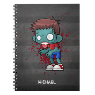 Carnet Cool Zombie Mec avec sang / Peinture