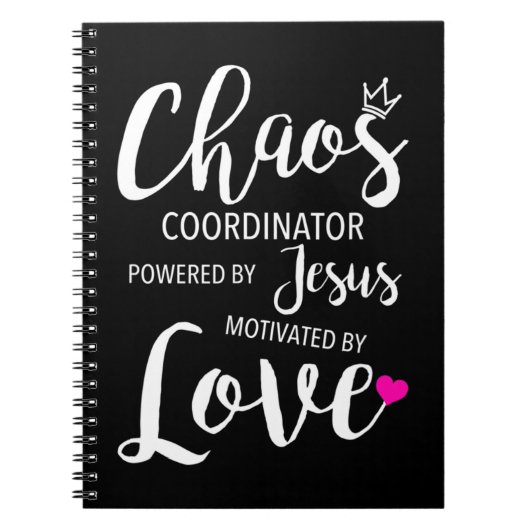 Carnet Coordinateur Chaos Enseignant Powered By Jesus Mot (Devant)