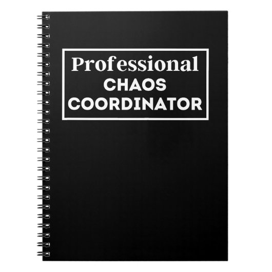 Carnet Coordinateur professionnel du chaos (Devant)