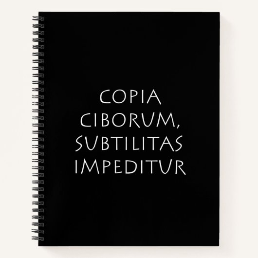 Carnet Copia ciborum subtilitas impeditur (Devant)