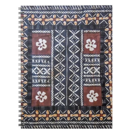 Carnet Copie de Barkcloth de Tapa des Fidji (Devant)