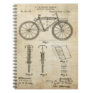 Carnet Copie de brevet de la bicyclette 1896