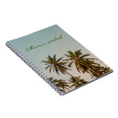 Carnet Copie de glamour et été - Palmier tropical (Côté Droit)