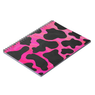 Carnet Copie de roses indien et de noir de vache