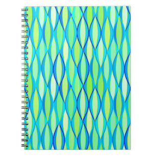 Carnet Copie de ruban de la moitié du siècle - turquois