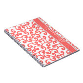 Carnet Copie décorée d'un monogramme de corail d'éléments (Côté Droit)